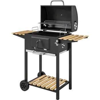 Zahradní gril Gril na dřevěné uhlí | černý
