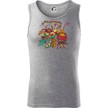 Muzikanti vyhrávají (Pecka Design) - Tílko pánské Core - 2XL ( Tmavě šedý melír )