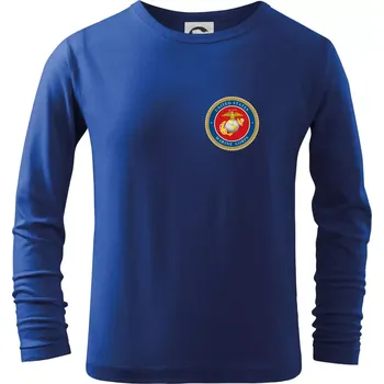 Chlapecké tričko United States Marine Corps barevné - Triko dětské Long Sleeve - 122 cm/6 let ( Královská modrá )