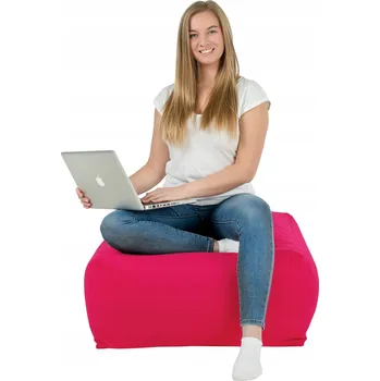 Taburet Taburet PLYŠOVÝ k sezení Stolek křeslo BÉŽOVÝ