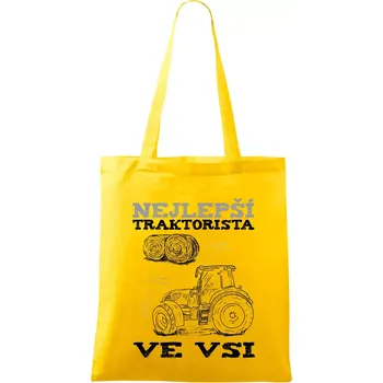 Nejlepší traktorista ve vsi - Taška bavlněná - 42 x 38 cm ( Žlutá )