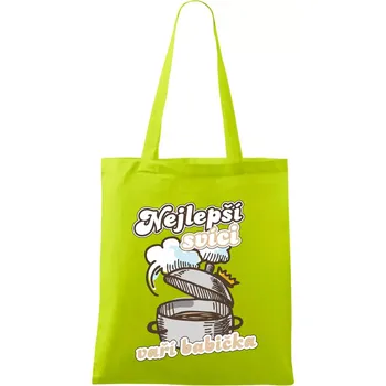 Nejlepší svíci vaří babička - Taška bavlněná - 42 x 38 cm ( Limetková )