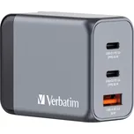 Verbatim USB nabíječka GNC-65, 65 W, 1× USB-A, 2× USB-C, šedá 32201