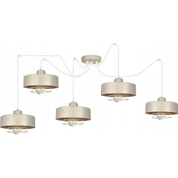 Lustr PAJĄK LOFT SPIRO béžový závěsný stropní do obýváku LED svítidlo