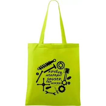 Automechanik - Když to neopraví soused - Taška bavlněná - 42 x 38 cm ( Limetková )