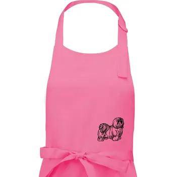 Kuchyňská zástěra Shih-tzu - chlupatý - Pánská zástěra na vaření - Univerzální velikost ( Růžová )