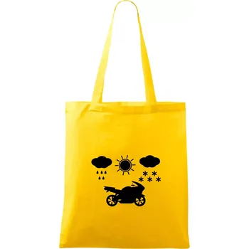 Motorkář za každého počasí - silnice - Taška bavlněná - 42 x 38 cm ( Žlutá )