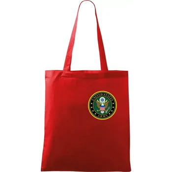 Nákupní taška United States Army barevné - Taška bavlněná - 42 x 38 cm ( Červená )