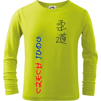 Judo Czech - Triko dětské Long Sleeve - 146 cm/10 let ( Limetková )