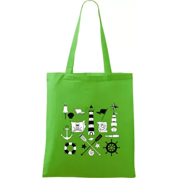 Ikony - mořeplavec - Taška bavlněná - 42 x 38 cm ( Apple Green )