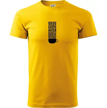 Ideas come after coffee - Triko extra velké (5-8XL) - 7XL ( Žlutá )