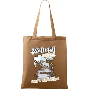 Nákupní taška Nejlepší svíci vaří babička - Taška bavlněná - 42 x 38 cm ( Cappuccino )