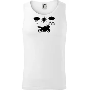 Motorkář za každého počasí - silnice - Tílko pánské Core - 2XL ( Bílá )