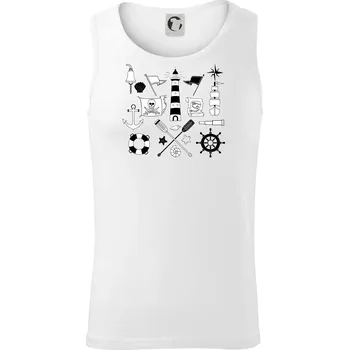 Ikony - mořeplavec - Tílko pánské Core - L ( Bílá )