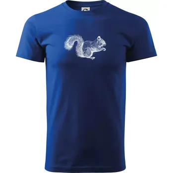 Pánské tričko Veverka kresba - Triko extra velké (5-8XL) - 6XL ( Královská modrá )