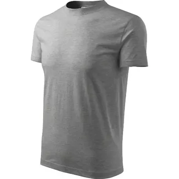 Base tričko unisex tmavě šedý melír 5XL
