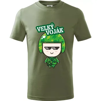 Dětská móda Velký voják - Tričko dětské bavlněné - 158 cm/12 let ( Khaki )