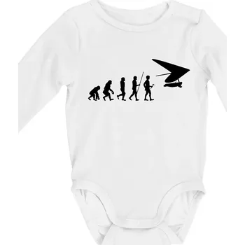 Evoluce rogalo - Body kojenecké s dlouhým rukávem - Dlouhý r. do 3 měs ( Bílá )