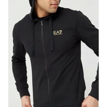Pánská mikina Mikina Emporio Armani EA7 pánská s kapuce na zip černá vel. XL