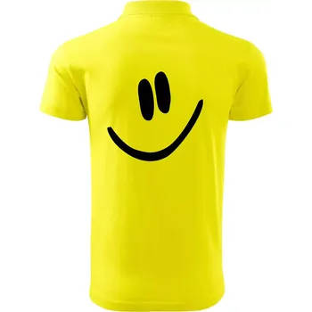 Pánská košile Emoji bez obrysu - usměv - Polokošile pánská Pique Polo 203 - L ( Citrónová )