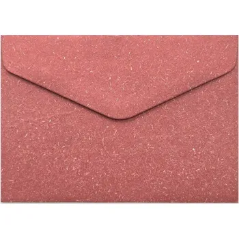 Obálka Ozdobná obálka C6 na pozvánky, přání – DŘEVO ČERVENÁ, balení 10 KS