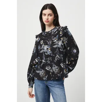 Dámská halenka Halenka Medicine dámská, černá barva, vzorovaná RW25-BDD300 99A, vel. L