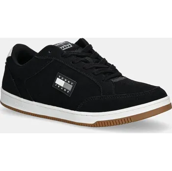 Pánské tenisky Semišové tenisky Tommy Jeans TJM CUPSOLE LONG LACE SKATE pánské, černá barva, EM0EM01602 99X, EUR 41