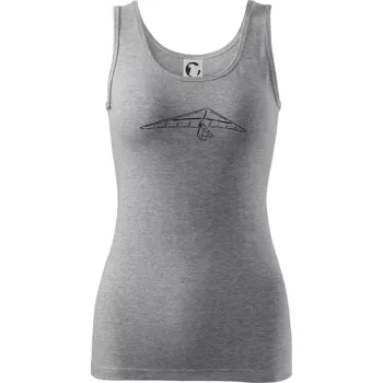 Dámské tričko Rogalo kreslené - Dámské tílko - XL ( Tmavě šedý melír )