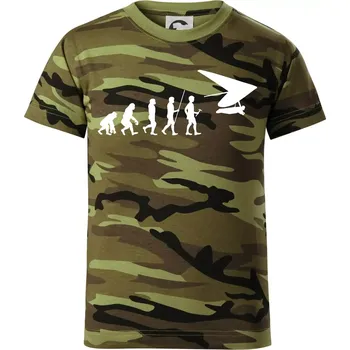 Evoluce rogalo - Dětské maskáčové triko - 146 cm/10 let ( Zelený maskáč )