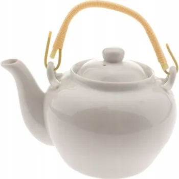 Konvice na čaj Keramická konvička Happenings 0,6 l bílá