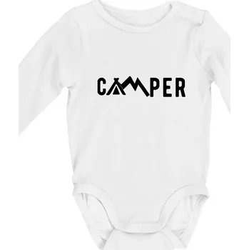 Camper nápis - Body kojenecké s dlouhým rukávem - Dlouhý r. 3-6 měs ( Bílá )