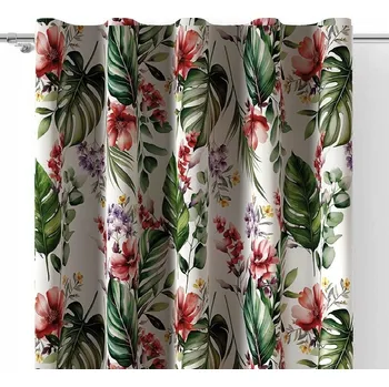 Obraz Zatemňovací závěsy BLACKOUT s květinovým vzorem do ložnice nebo obývacího pokoje 145x160 5954