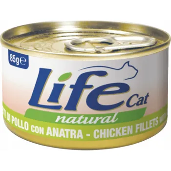 Krmivo pro kočku Life Cat Konzerva 85g Kuře a Kachna Filé Krmivo pro