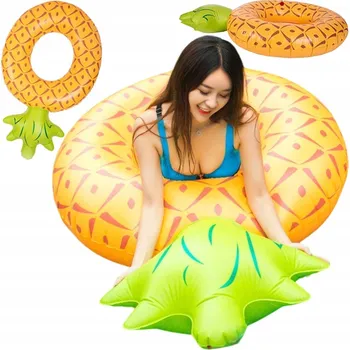 Nafukovací kruh PLAVECKÉ KOLO MATRACE NAFUKOVACÍ ANANAS DO VODY MEGA XXL KOLEČKO NA BAZÉN