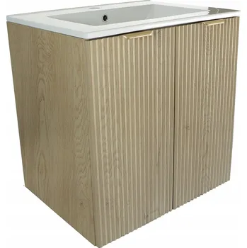 Koupelnový nábytek Koupelnová skříňka s umyvadlem k zapuštění, dvířka Dub Cremona 60 cm Willy