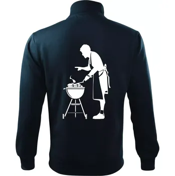 Pánská mikina Grilování - Kuchař - Mikina bez kapuce Adventure - S ( Námořní modrá (velmi tmavá - téměř černá) )