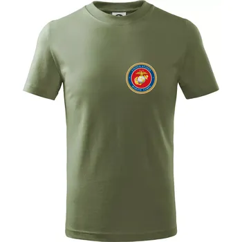 Dětská móda United States Marine Corps barevné - Tričko dětské bavlněné - 158 cm/12 let ( Khaki )