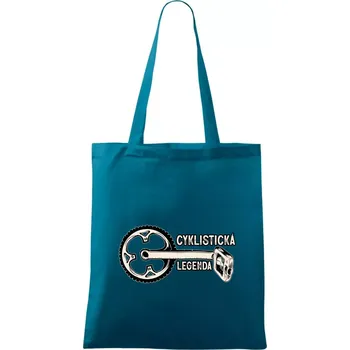 Cyklistická legenda - Taška bavlněná - 42 x 38 cm ( Petrolejová )