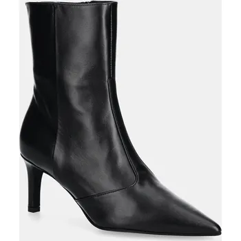 Dámské kozačky Kožené kotníkové boty Furla Essential dámské, černá barva, na podpatku, YJ98FSN X30000 O6000 YJ98FSN.X30000.O6000 99X, EUR 41