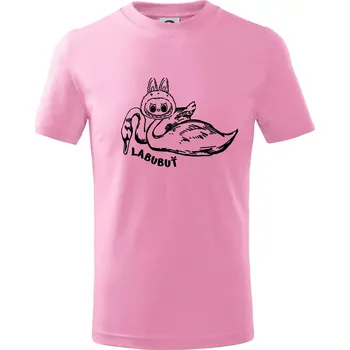 Chlapecké tričko Labubuť - Tričko dětské bavlněné - 98 cm / 2 roky ( Růžová )