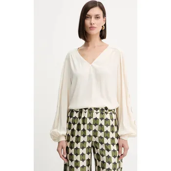 Dámská halenka Halenka Twinset dámská, béžová barva, s aplikací, 252TP2151 12X, vel. 40