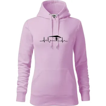 Dámská mikina EKG rogalo - Mikina dámská Cape s kapucí - S ( Orchid )