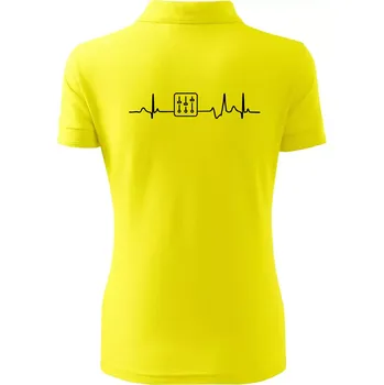 Ekg zvukař - mixpult - Polokošile dámská Pique Polo - 2XL ( Citrónová )