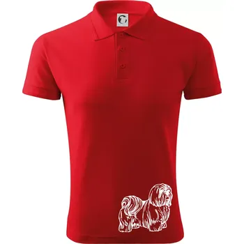 Pánská košile Shih-tzu - chlupatý - Polokošile pánská Pique Polo 203 - S ( Červená )