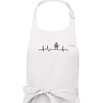 Kuchyňská zástěra EKG Filodendron - Pánská zástěra na vaření - Univerzální velikost ( Bílá )