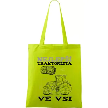 Nejlepší traktorista ve vsi - Taška bavlněná - 42 x 38 cm ( Limetková )