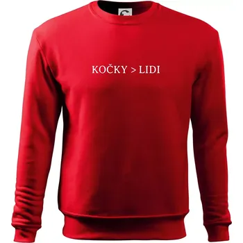 Chlapecké tričko Kočky > Lidi - Mikina Essential dětská - 158 cm/12 let ( Červená )