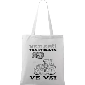 Nejlepší traktorista ve vsi - Taška bavlněná - 42 x 38 cm ( Bílá )