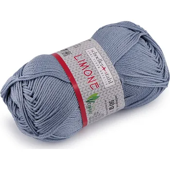 Příze Bavlněná pletací příze Limone 50 g Varianta: 28 (219) modrá jemná, Balení: 1 ks