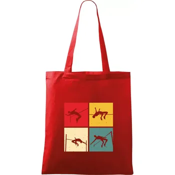 Skok do výšky vintage - Taška bavlněná - 42 x 38 cm ( Červená )